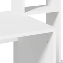Berkfield Home Decorative Desk with Shelves White 100x45x140 cm Engineered Wood - Size: 100 x 45 x 140 cm - thumbnail 7