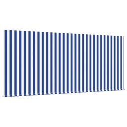 Berkfield Home Retractable Awning Manual Navy & White 350 x 250 cm in Blue - thumbnail 4