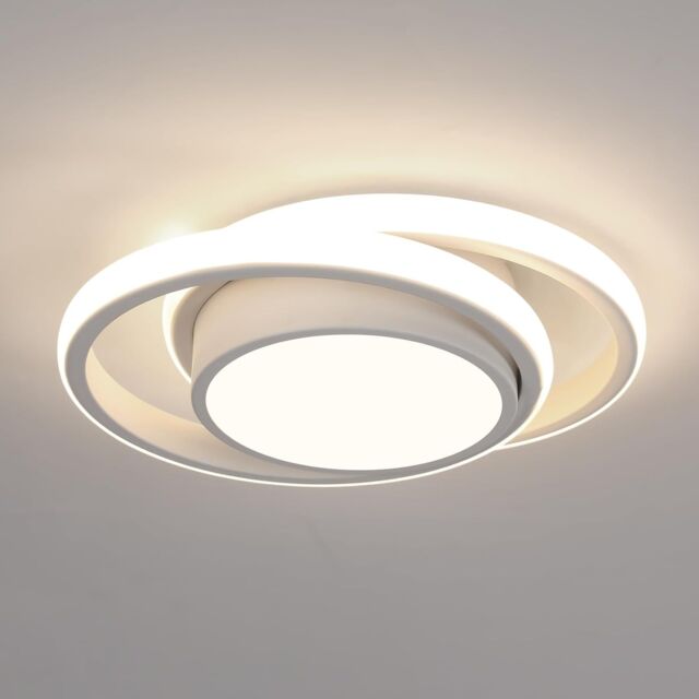 Pheashine Modern LED Ceiling Light, neutral light 4500K, 27cm long, Indoor Use in White - image 1