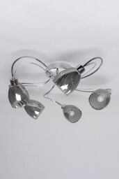 BHS Lighting Arya Bathroom Flush Ceiling Light in Silver - thumbnail 2