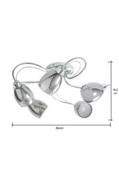BHS Lighting Arya Bathroom Flush Ceiling Light in Silver - thumbnail 5
