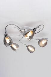 BHS Lighting Arya Bathroom Flush Ceiling Light in Silver