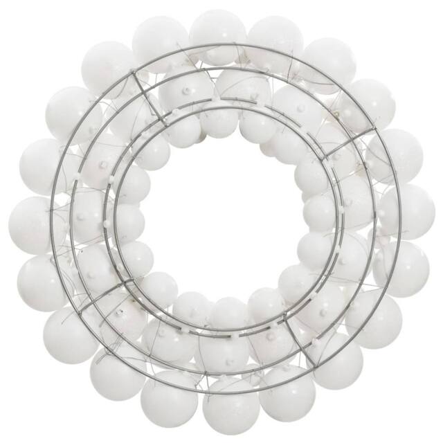Berkfield Home Christmas Wreath White 45 cm Polystyrene - image 1