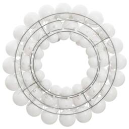 Berkfield Home Christmas Wreath White 45 cm Polystyrene - thumbnail 1