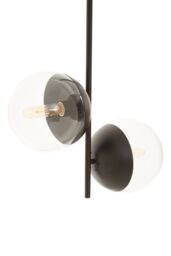Orsina Dual Pendant With Candelabra Bulbs & Black Stem, 2-Light Drop Lamp, Sleek Black Pendant Lighting For Lounge - thumbnail 6