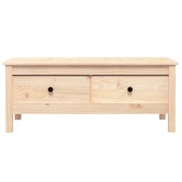 Berkfield Home Coffee Table 100x50x40 cm Solid Wood Pine in Brown - Size: 100 x 50 x 40 cm - thumbnail 6