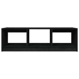 Berkfield Home Modern Coffee Table Black 110x50x34 cm Solid Pinewood - Size: 110 x 50 x 34 cm - thumbnail 5