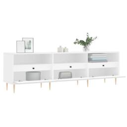 Berkfield Home TV Cabinet White 150x30x44.5 cm Engineered Wood - thumbnail 4
