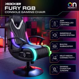 X Rocker Fury RGB Console LED Gaming Chair with 2.1 Speakers in Black - thumbnail 2
