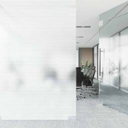 Berkfield Home Soft Window Films Frosted Stripes Design PVC in White - thumbnail 1