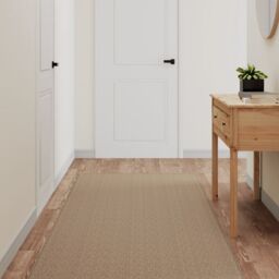 Berkfield Home Carpet Runner Sisal Look Sand 80x200 cm in Brown - Size: 100 cm diameter - thumbnail 1