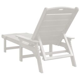 Berkfield Home Sun Lounger White 53x162x98.5 cm HDPE - thumbnail 6