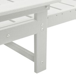 Berkfield Home Sun Lounger White 53x162x98.5 cm HDPE - thumbnail 7