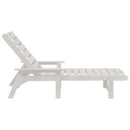 Berkfield Home Sun Lounger White 53x162x98.5 cm HDPE - thumbnail 5