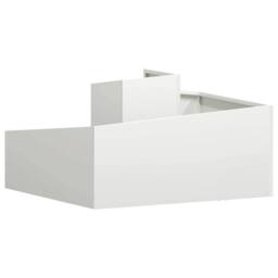 Berkfield Home Planter White 80x80x50 cm Cold-rolled Steel - Size: 80 x 80 x 50 cm - thumbnail 7