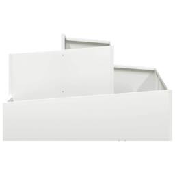 Berkfield Home Planter White 80x80x50 cm Cold-rolled Steel - Size: 80 x 80 x 50 cm - thumbnail 5