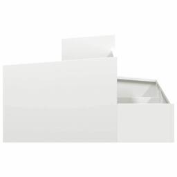 Berkfield Home Planter White 80x80x50 cm Cold-rolled Steel - Size: 80 x 80 x 50 cm - thumbnail 6