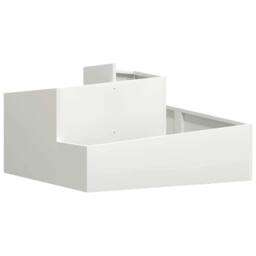 Berkfield Home Planter White 80x80x50 cm Cold-rolled Steel - Size: 80 x 80 x 50 cm - thumbnail 3