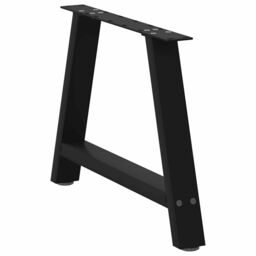 Berkfield Home Coffee Table Legs A-Shaped 2 pcs Black¬†60x(42-43) cm Steel in Black - thumbnail 4