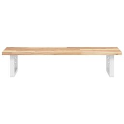 Berkfield Home Basin Shelf Wall Mounted Steel & Solid Wood Acacia in Brown - thumbnail 4