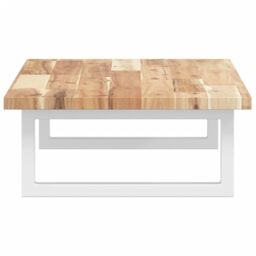 Berkfield Home Basin Shelf Wall Mounted Steel & Solid Wood Acacia in Brown - thumbnail 5