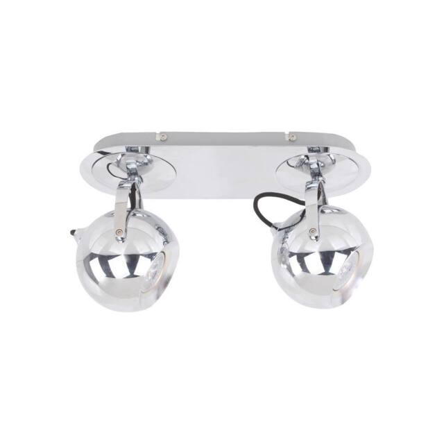 Netlighting James Modern 2 Light Twin Ceiling Spotlight GU10 in Silver