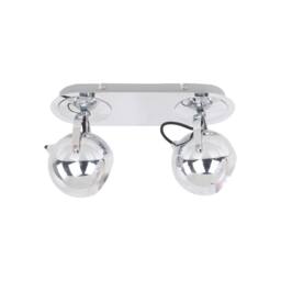 Netlighting James Modern 2 Light Twin Ceiling Spotlight GU10 in Silver