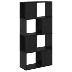 Berkfield Home Bookshelf Black oak Engineered wood 60 x 24 x 124 cm - thumbnail 2