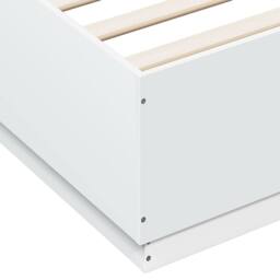 Berkfield Home Durable Bed Frame with LED without Mattress White 150x200 cm King Size - thumbnail 9