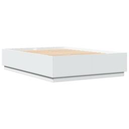 Berkfield Home Durable Bed Frame with LED without Mattress White 150x200 cm King Size - thumbnail 1