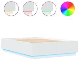 Berkfield Home Durable Bed Frame with LED without Mattress White 150x200 cm King Size - thumbnail 3