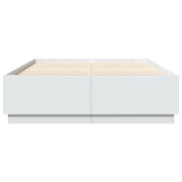 Berkfield Home Durable Bed Frame with LED without Mattress White 150x200 cm King Size - thumbnail 6