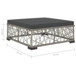 Berkfield Home Comfortable 5 Piece Garden Lounge Set with Cushions Poly Rattan Grey - thumbnail 9