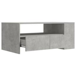 Berkfield Home Decorative Coffee Table Concrete Grey 102x55x42 cm Engineered Wood - Size: 102 x 55 x 42 cm - thumbnail 4