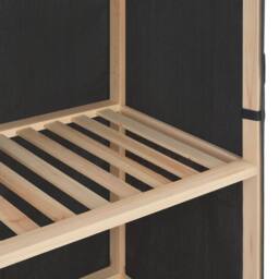 Berkfield Home Shoe Cabinet with Cover Grey 79x40x80 cm Fabric - Size: 79 x 40 x 80 cm - thumbnail 4
