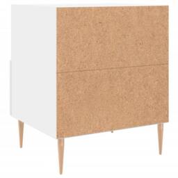 Berkfield Home Modern Bedside Cabinet White 40x35x47.5 cm Engineered Wood - thumbnail 6