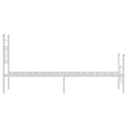 Berkfield Home Metal Bed Frame without Mattress with Footboard White 80x200cm - Size: 80x200 cm - thumbnail 6