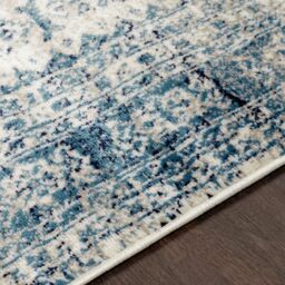 Livabliss Monte Carlo-Vintage Blue Grey White Traditional Boho Living Rug - Size: 120 cm x 170 cm - thumbnail 3