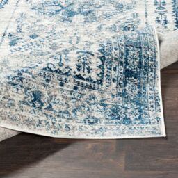 Livabliss Monte Carlo-Vintage Blue Grey White Traditional Boho Living Rug - Size: 120 cm x 170 cm - thumbnail 4