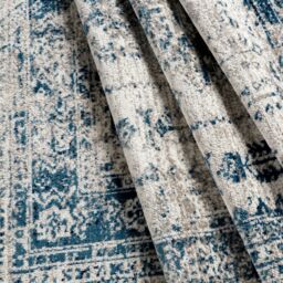 Livabliss Monte Carlo-Vintage Blue Grey White Traditional Boho Living Rug - Size: 120 cm x 170 cm - thumbnail 9