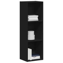 Berkfield Home Classic Book Cabinet/TV Cabinet Black 36x30x114 cm Engineered Wood - Size: 36 x 30 x 114 cm - thumbnail 1