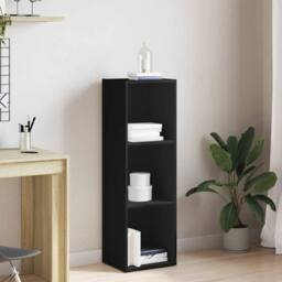 Berkfield Home Classic Book Cabinet/TV Cabinet Black 36x30x114 cm Engineered Wood - Size: 36 x 30 x 114 cm - thumbnail 2