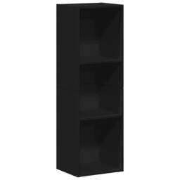 Berkfield Home Classic Book Cabinet/TV Cabinet Black 36x30x114 cm Engineered Wood - Size: 36 x 30 x 114 cm - thumbnail 3