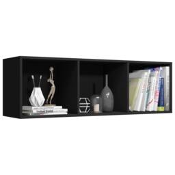 Berkfield Home Classic Book Cabinet/TV Cabinet Black 36x30x114 cm Engineered Wood - Size: 36 x 30 x 114 cm - thumbnail 7