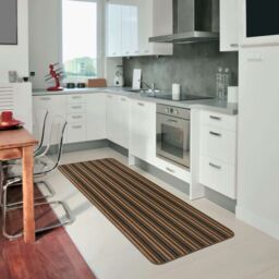 THE RUGS Washable All-Purpose Nonslip Mats Stripe Design 112 in Brown - Size: 67 cm x 240 cm - thumbnail 6