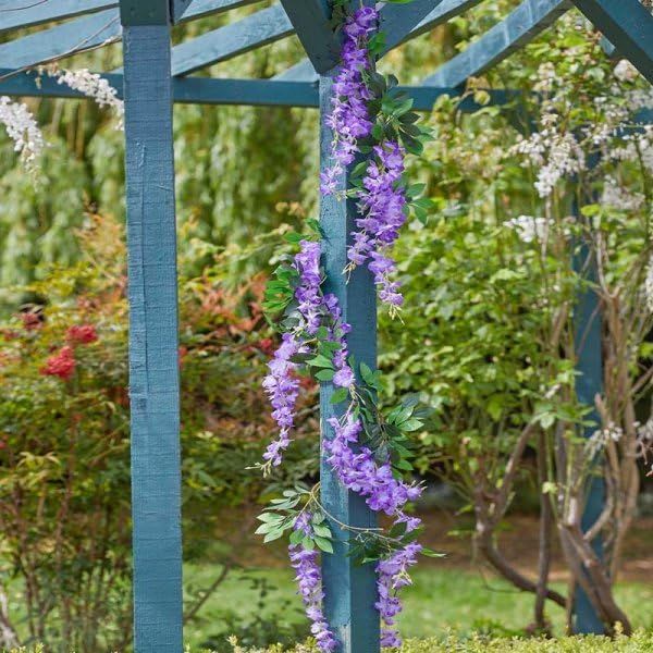 Marco Paul Summer Wisteria Floral 180cm Hanging Garland in Purple - image 1