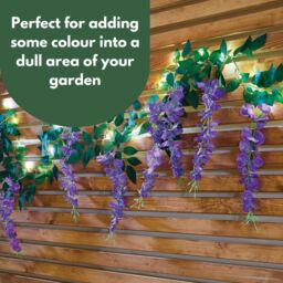 Marco Paul Summer Wisteria Floral 180cm Hanging Garland in Purple - thumbnail 7