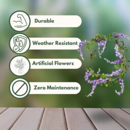 Marco Paul Summer Wisteria Floral 180cm Hanging Garland in Purple - thumbnail 5