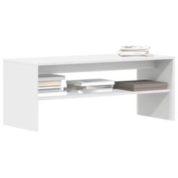 Berkfield Home TV Cabinet White 100x40x40 cm Engineered Wood - Size: 100 x 40 x 40 cm - thumbnail 2