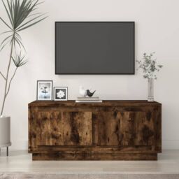 Berkfield Home Coffee Table Smoked Oak 102x50x44 cm Engineered Wood in Brown - Size: 102 x 50 x 44 cm - thumbnail 1